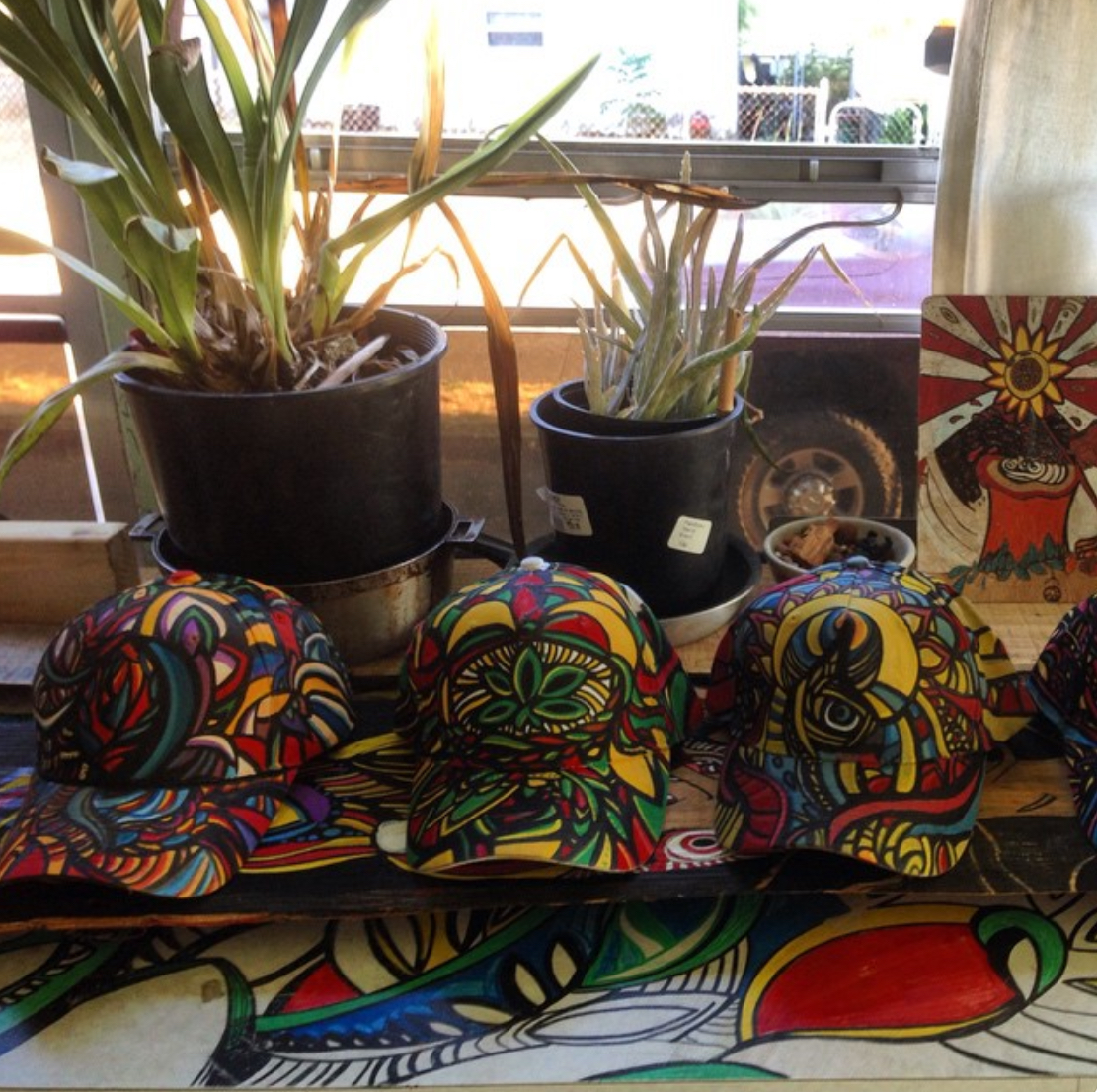 Hats on display